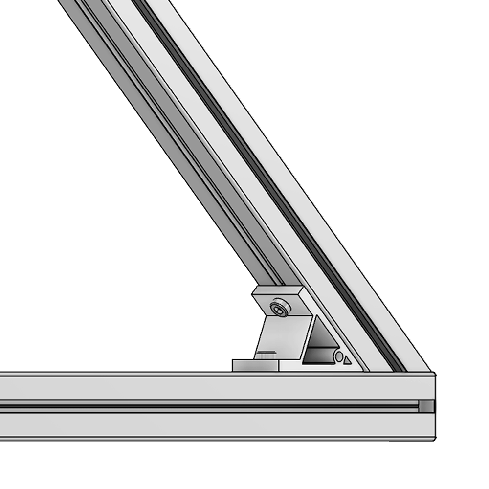 40-550-1 MODULAR SOLUTIONS ANGLE BRACKET 45MM WIDE 45 DEGREES